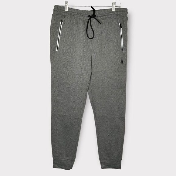 Spyder Men's‎ Sz Large L Gray ProWeb Active Jogger Sweatpants Reflective Pockets - Picture 1 of 10